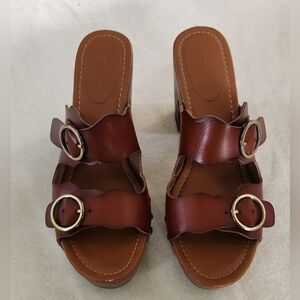 Brown Leather Women's Sandals